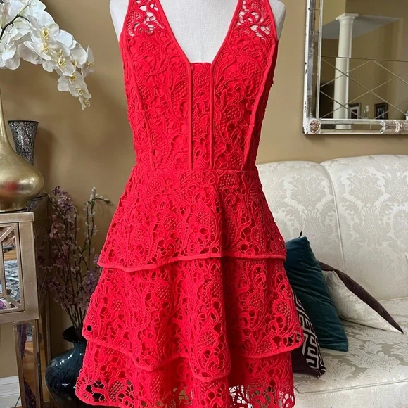 blue prom dress with black lace Simple Round Neck Lace Appliques Ombre Prom Dresses